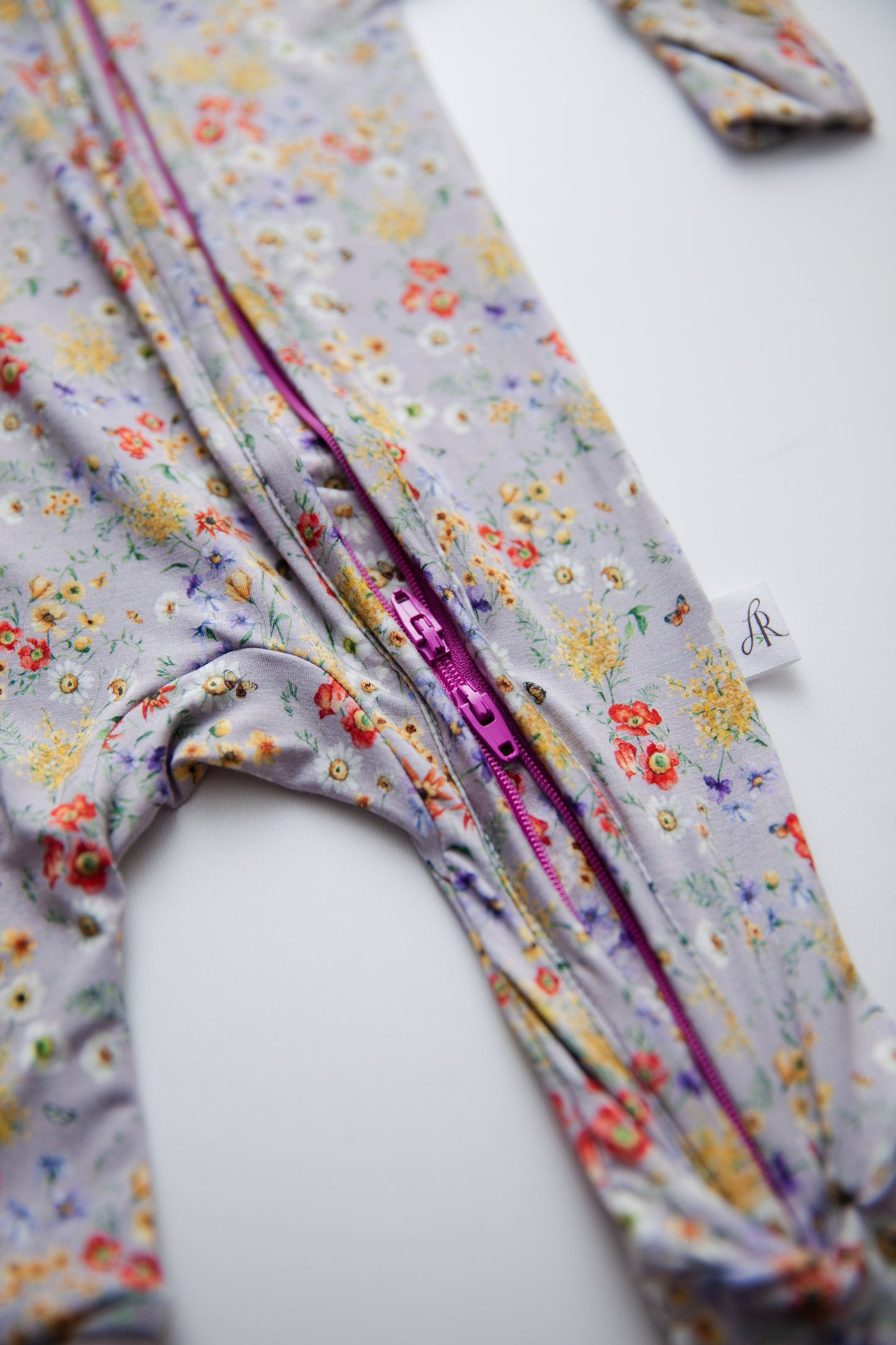 Zippered Romper in Butterfly Garden