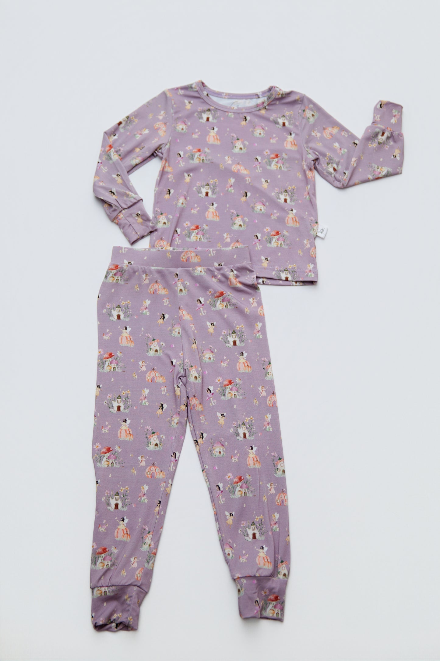 Long Sleeve Pajamas in Fairy Village