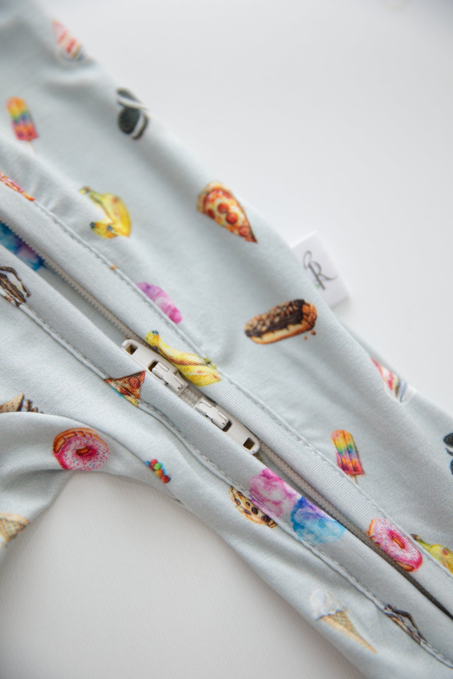 Zippered Romper in Snacks