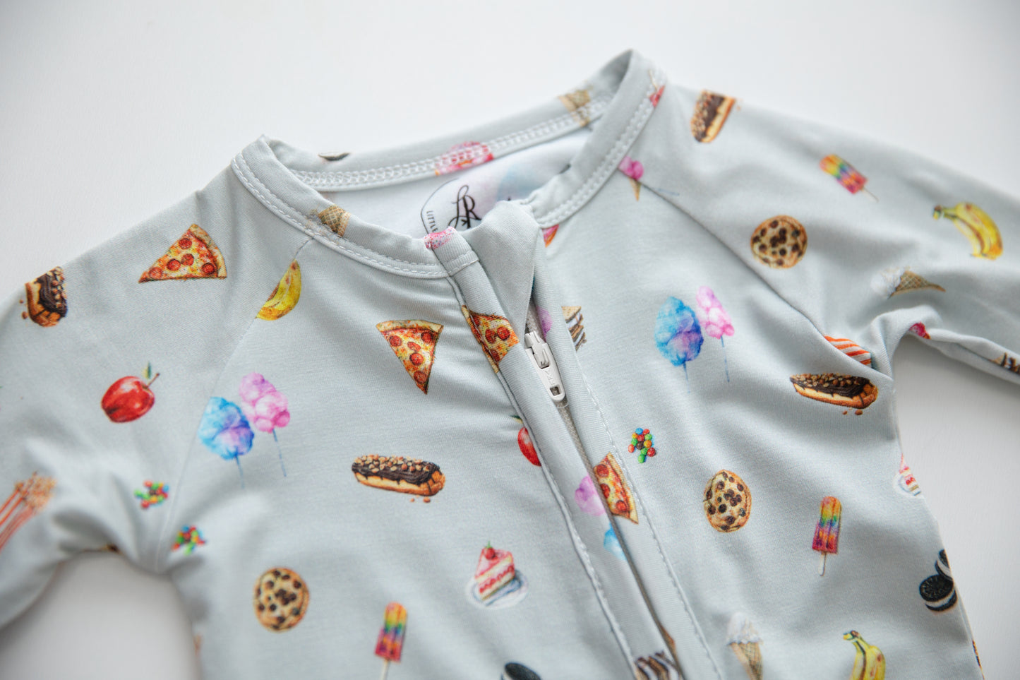 Zippered Romper in Snacks