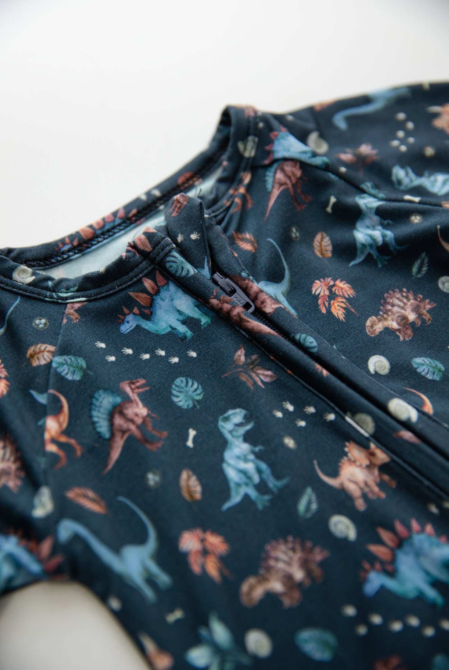 Zippered Romper in Jurassic Jungle