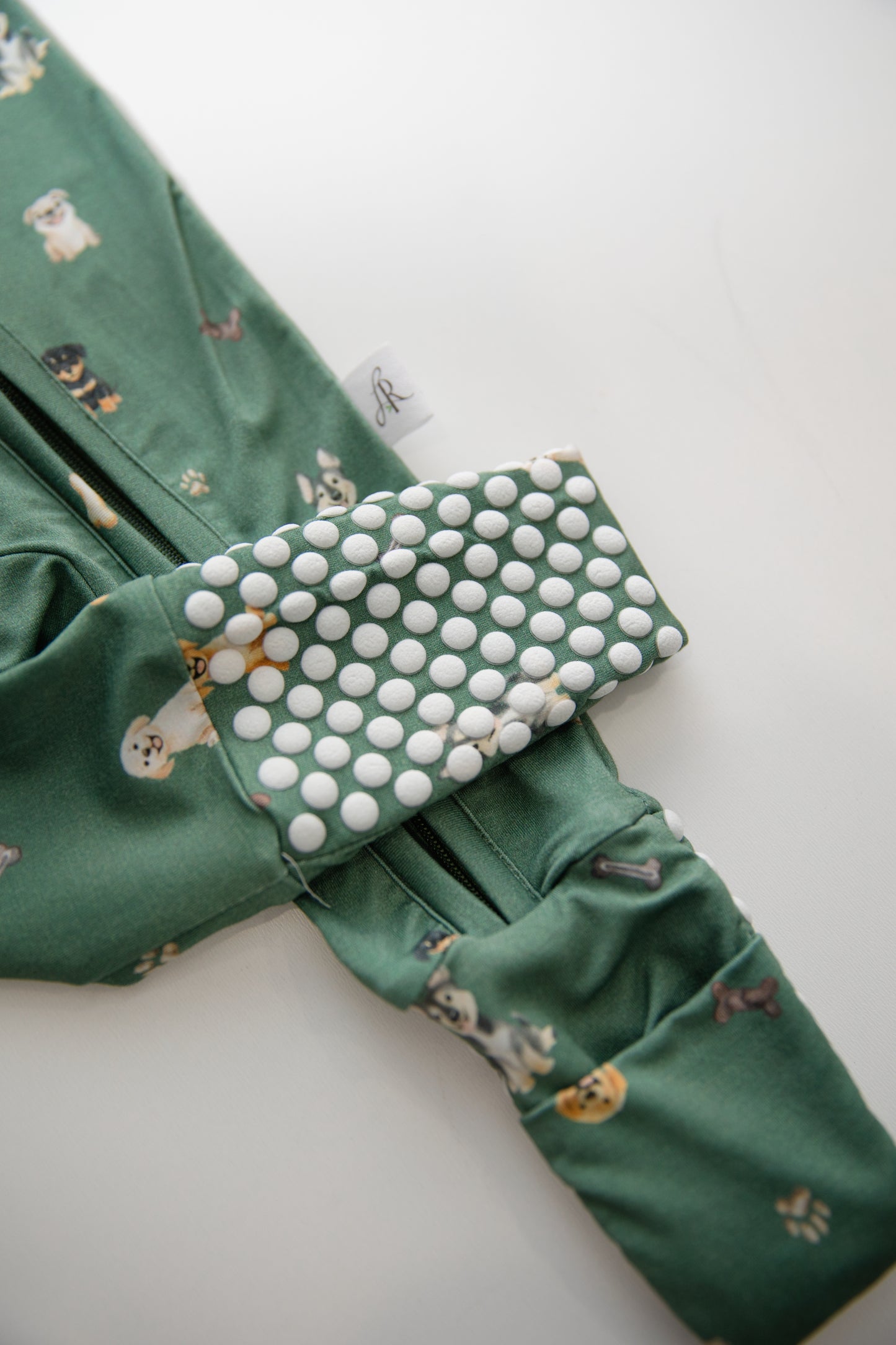 Zippered Romper in Wag Town