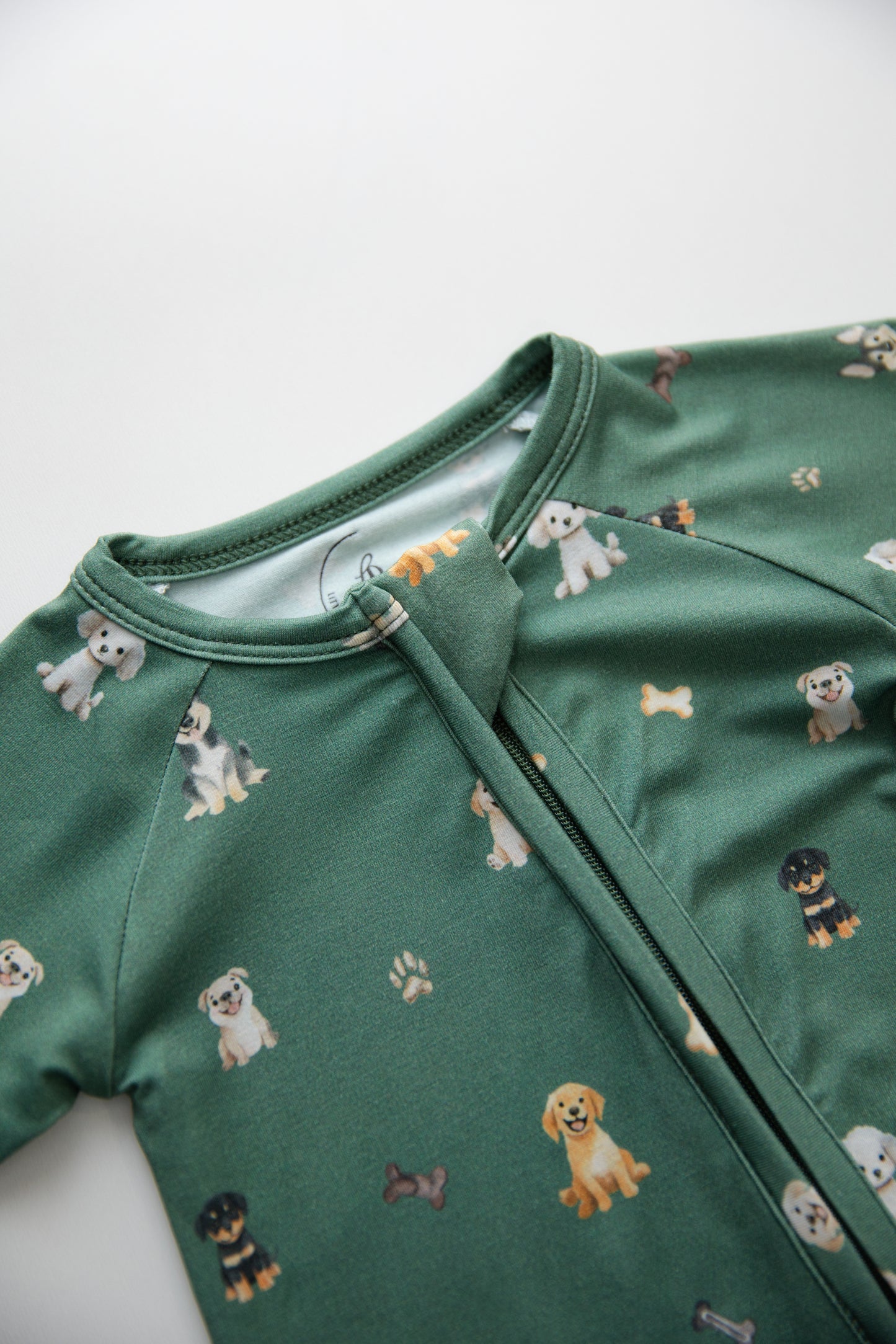 Zippered Romper in Wag Town