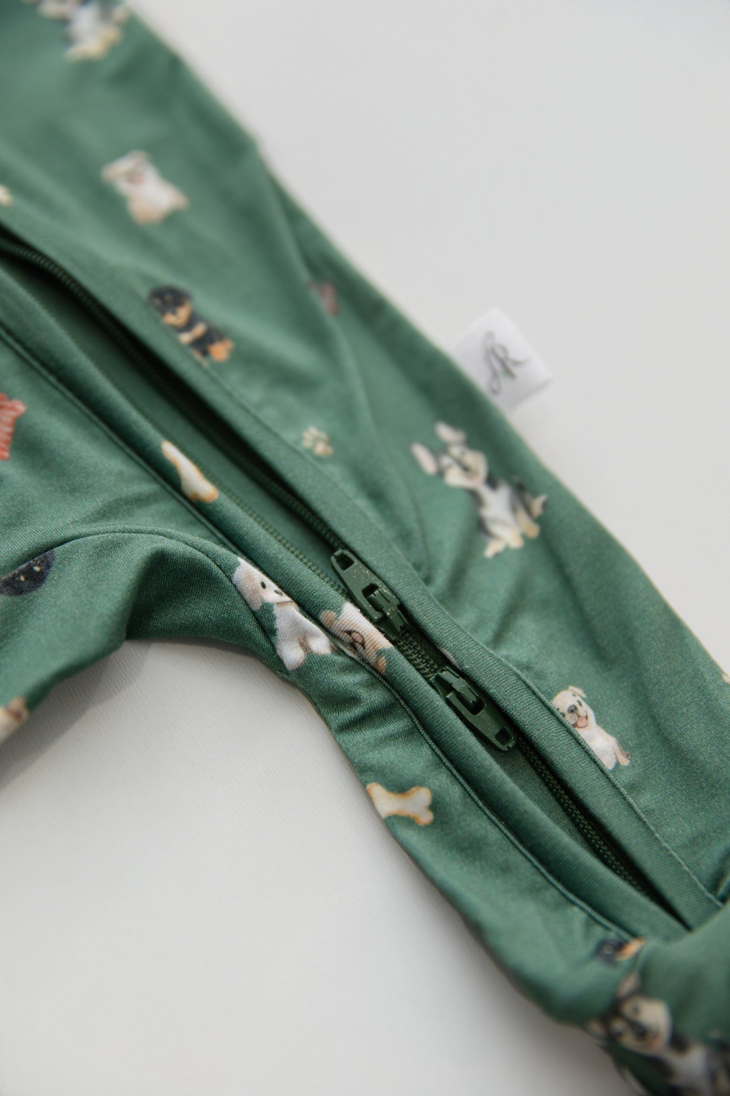 Zippered Romper in Wag Town