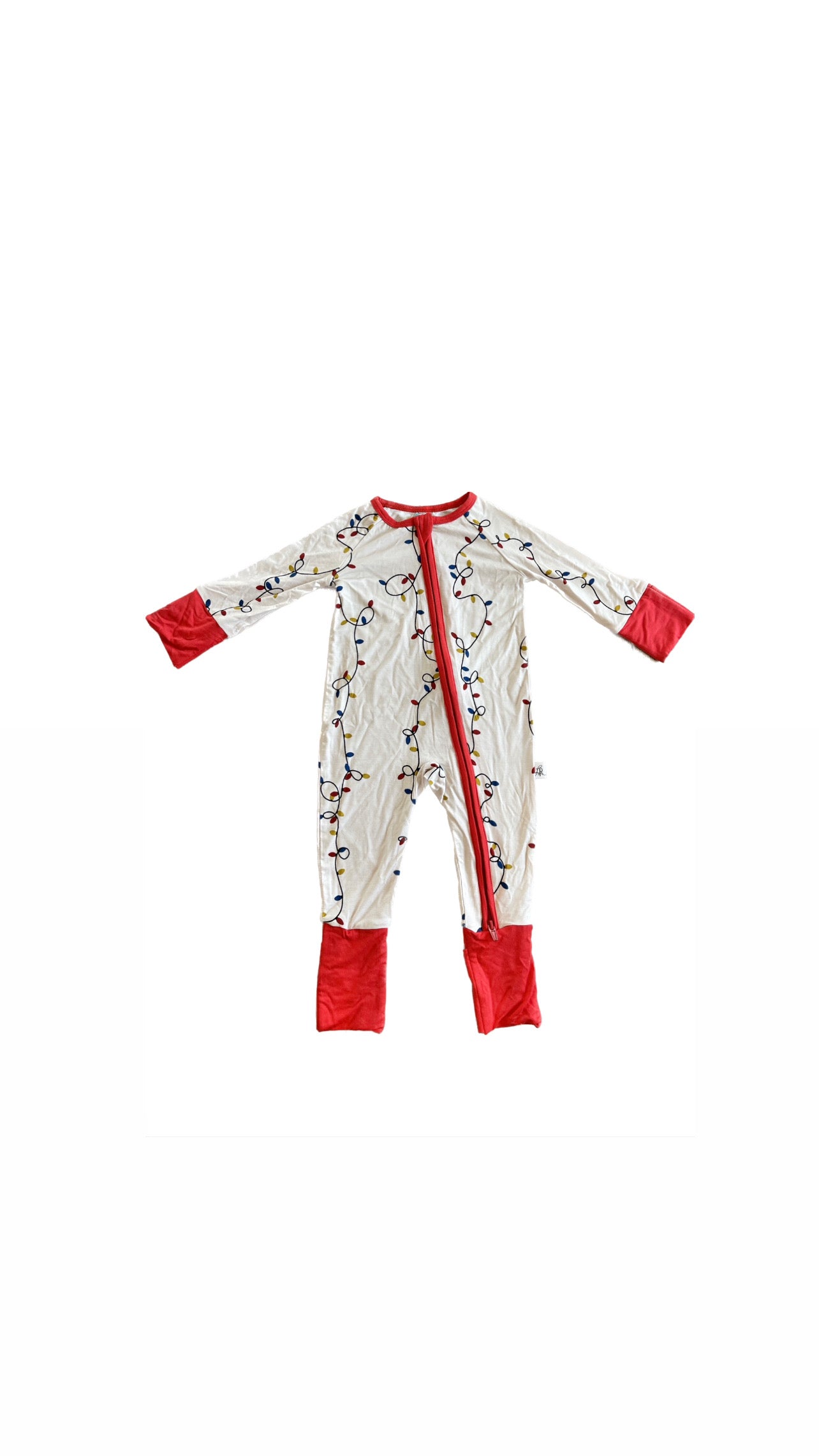 Zippered Romper in Merry and Bright