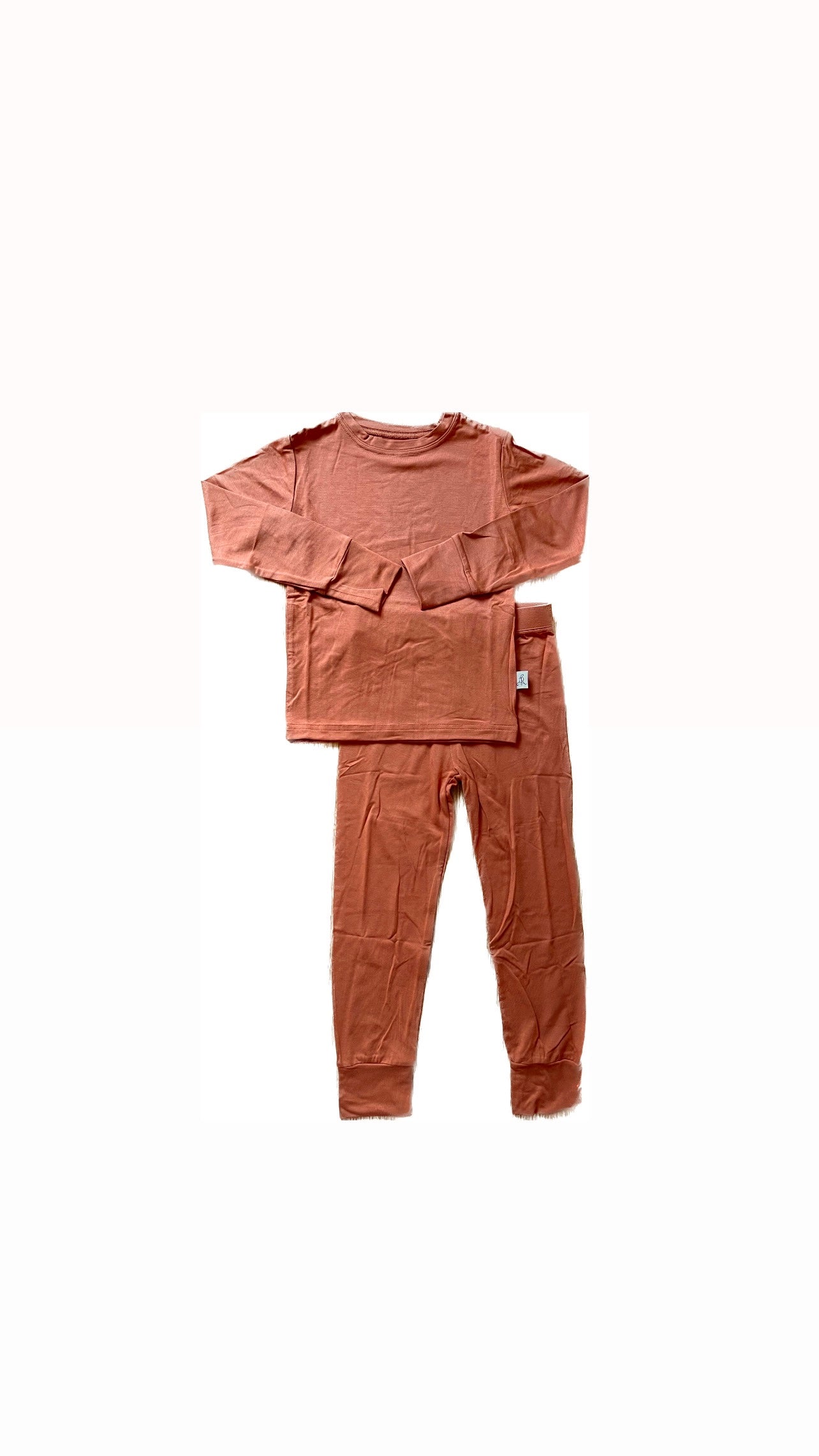 Long Sleeve Pajamas in Rust