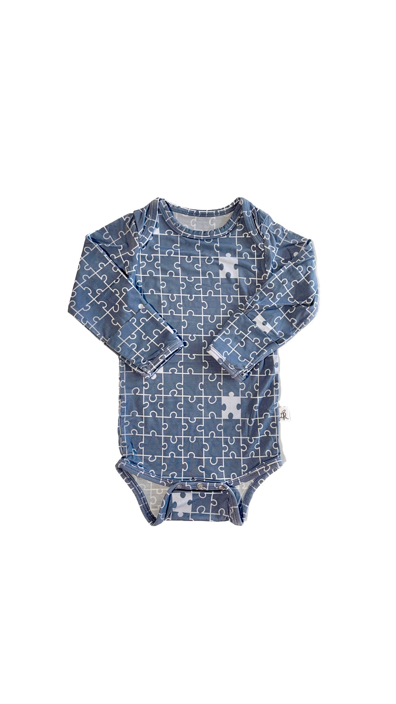 Long Sleeve Bodysuit in Puzzle