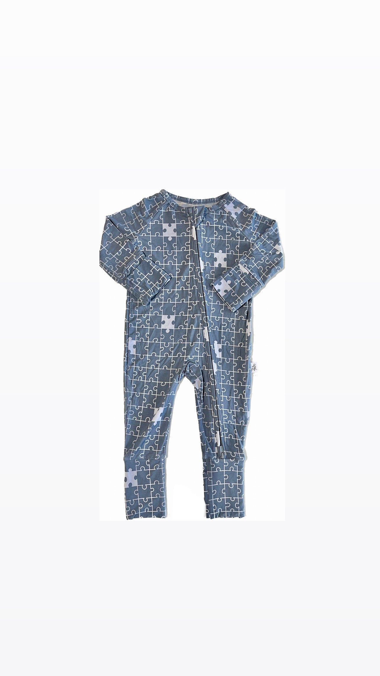 Zippered Romper in Puzzle