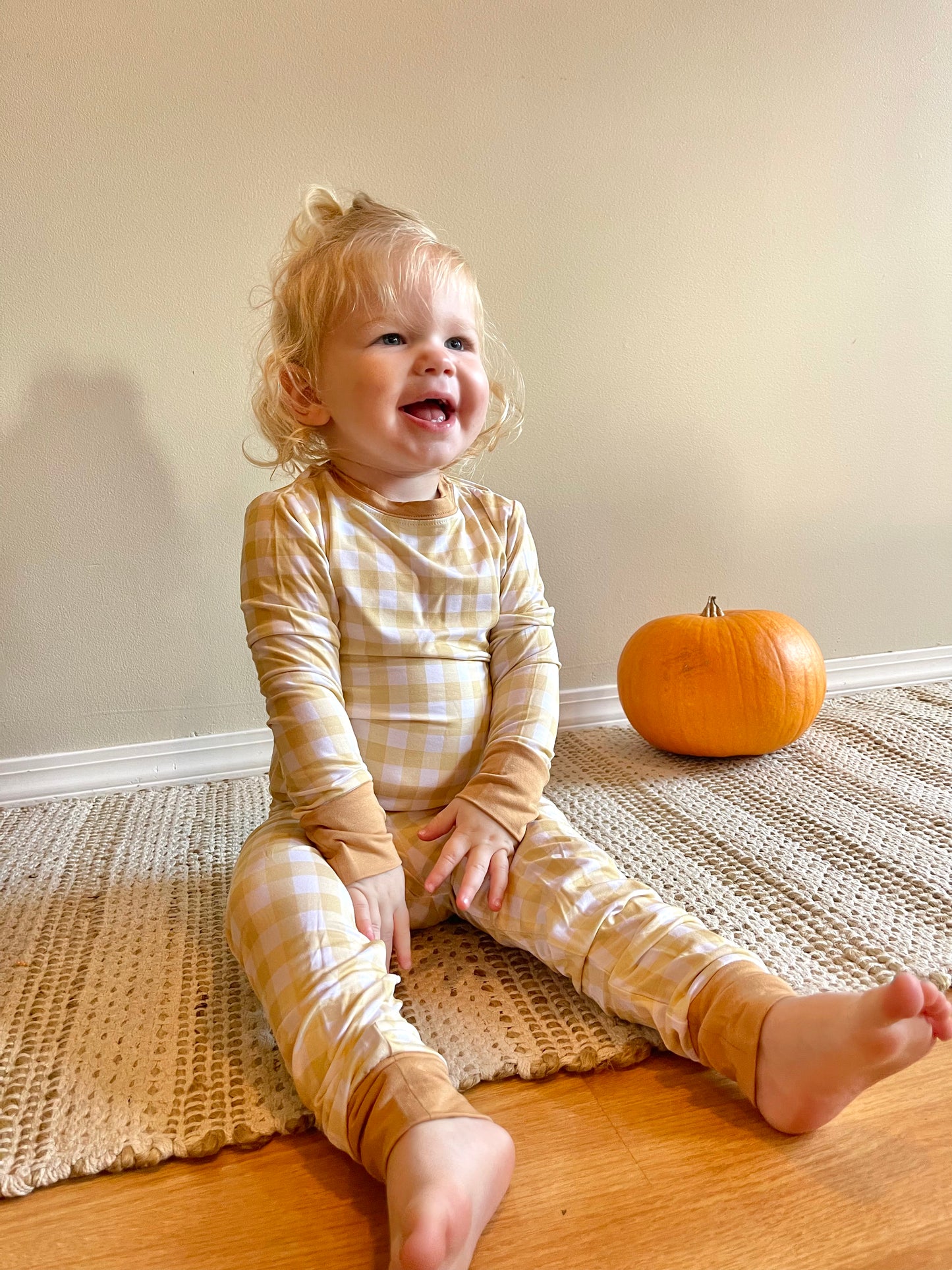 Long Sleeve Pajamas in Happy Harvest