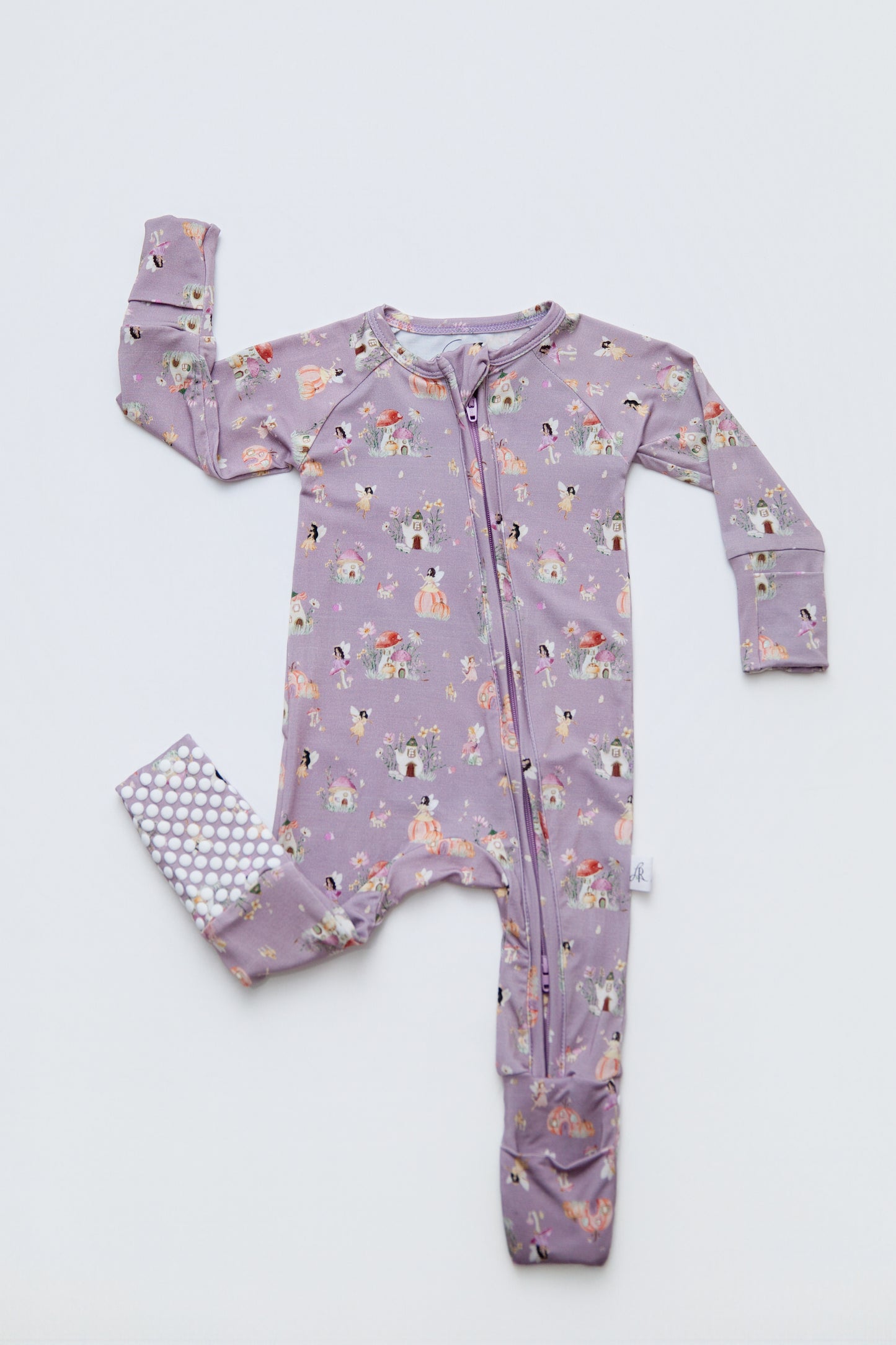 Zippered Romper in Fairy Village