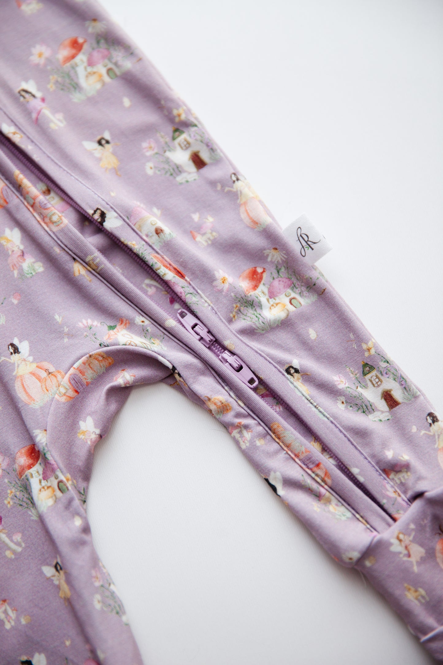 Zippered Romper in Fairy Village