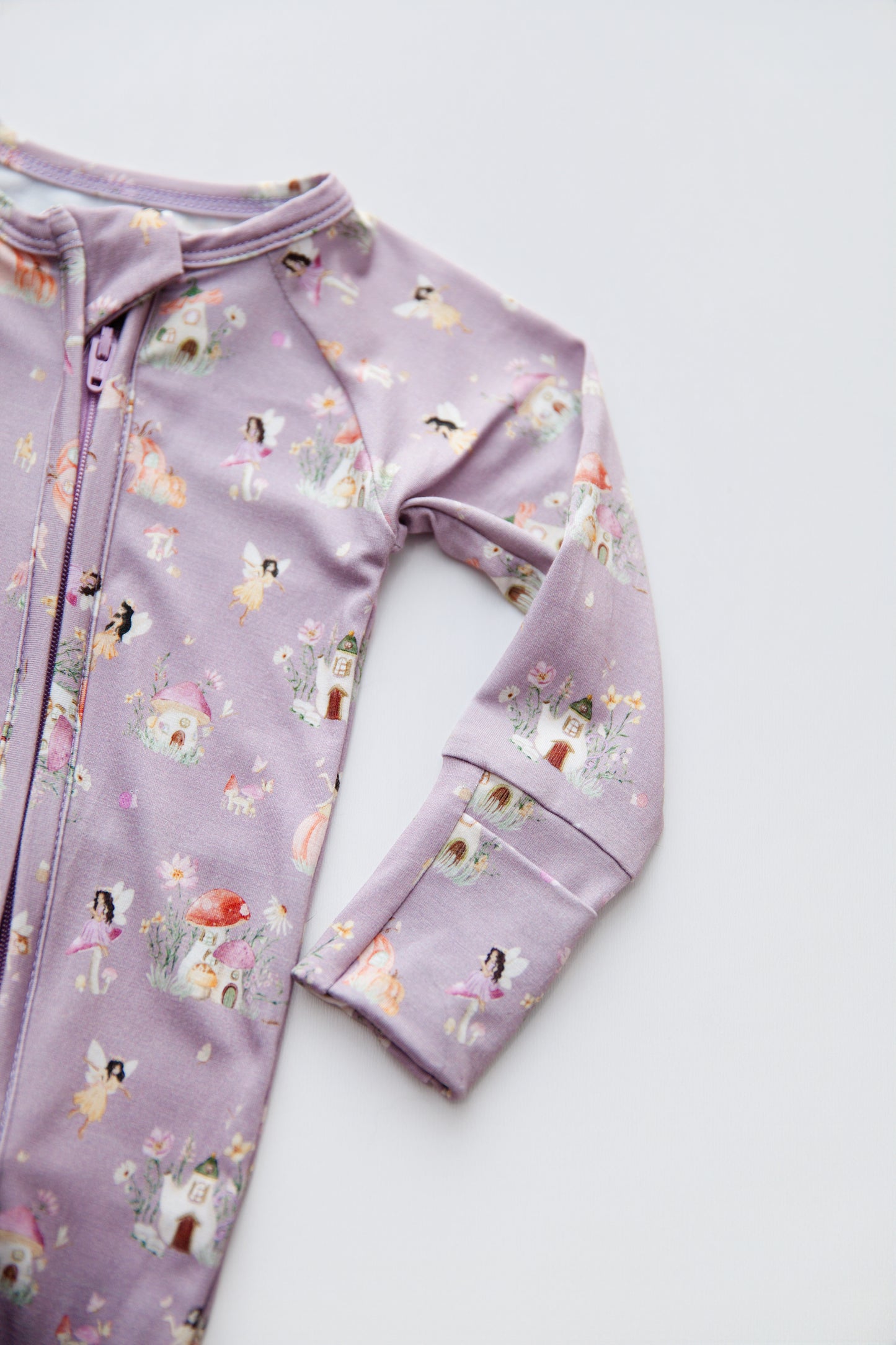 Zippered Romper in Fairy Village