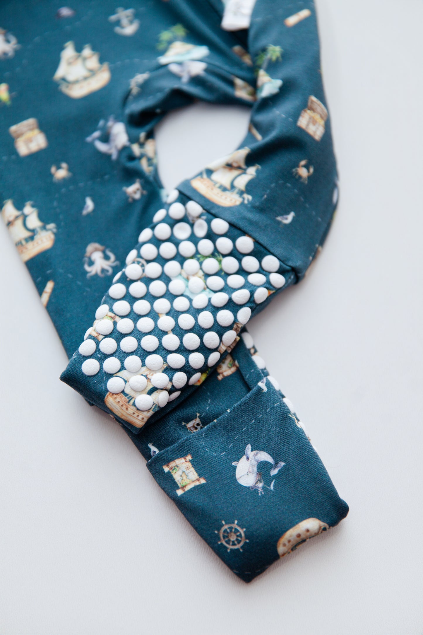 Zippered Romper in Sailing to Sleep