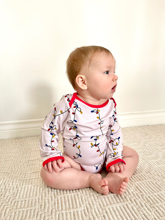 Long Sleeve Bodysuit in Merry and Bright