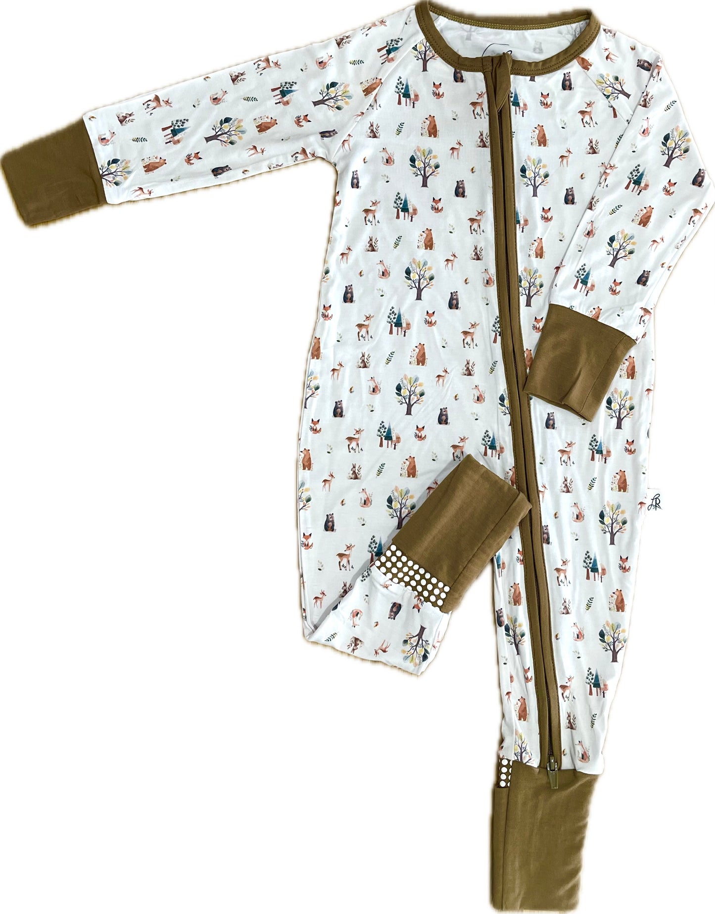 Zippered Romper in Cozy Critters