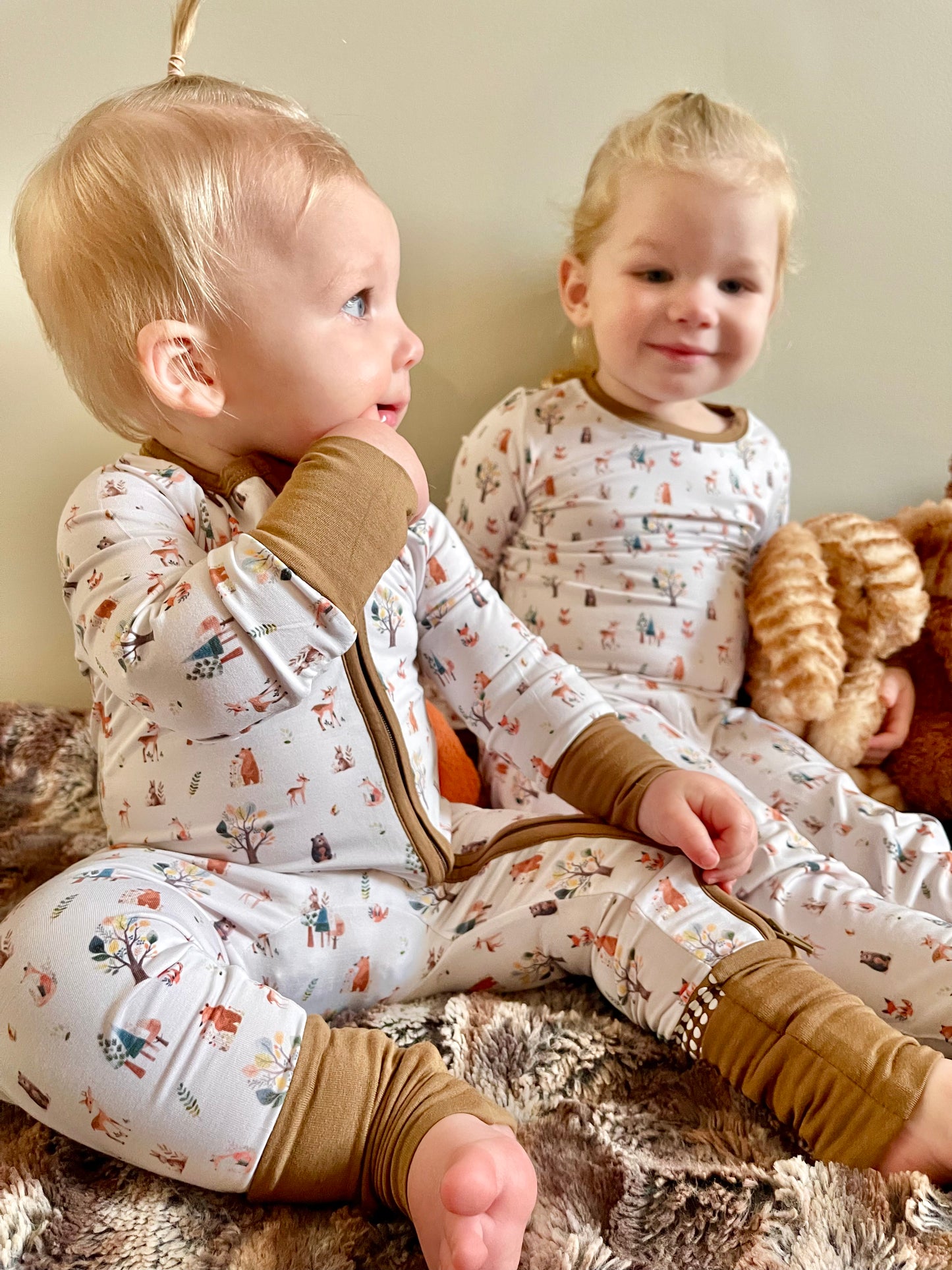 Long Sleeve Pajamas in Cozy Critters